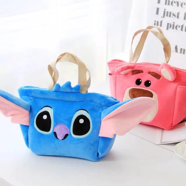 

Candice guo plush toy stuffed doll cartoon animal stitch Strawberry bear hand bag storage package Christmas birthday gift 1pc