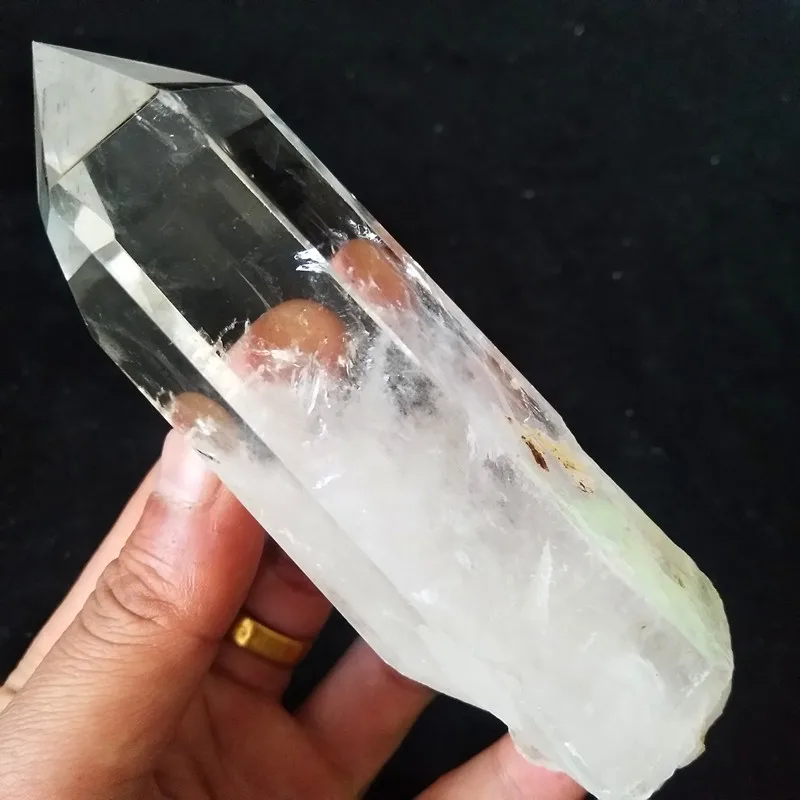 Natural Clear quartz crystal wand point raw mineral stones and energy Healing crystals