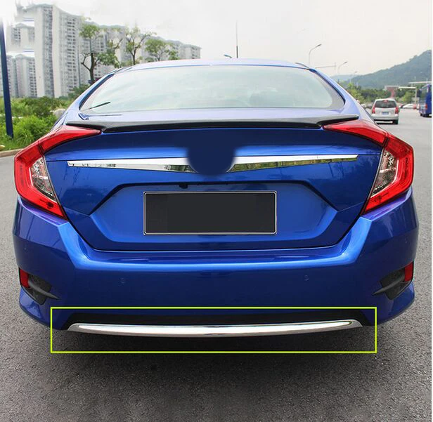 Подходит для HONDA CIVIC 2016 2017 хромированная Задняя Крышка багажника Накладка на
