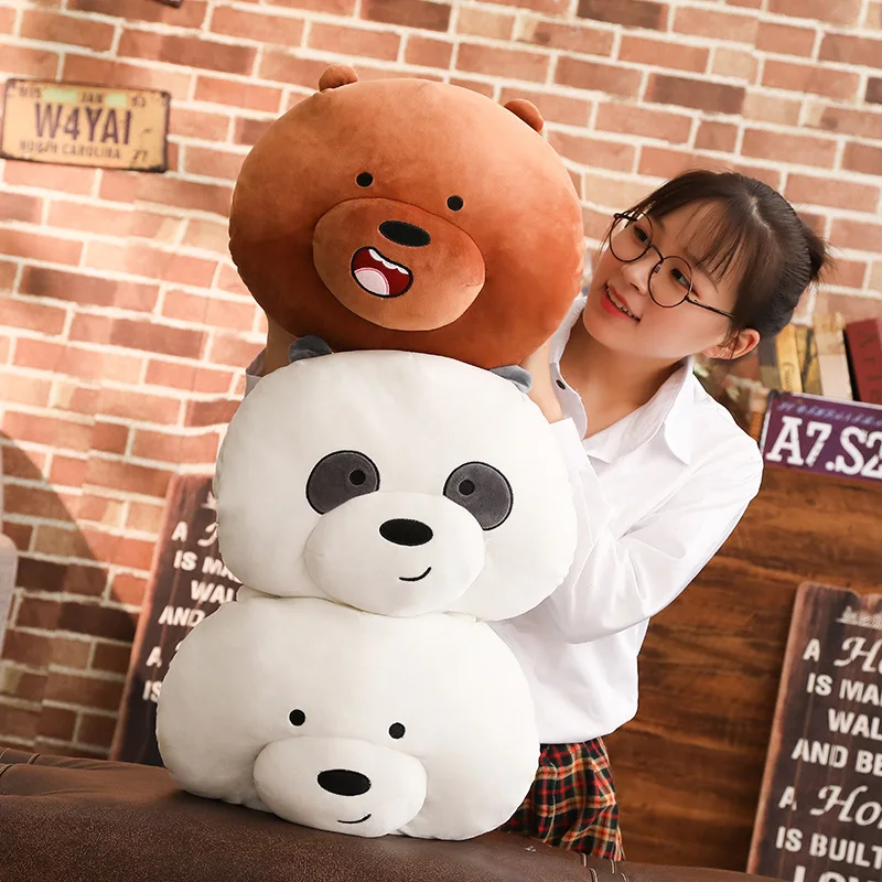 

1PC 35CM Creative Stuffed Animal Toy Typical we bare bears Doll soft Anime hand warming Girl Birthday Gift Kid Present