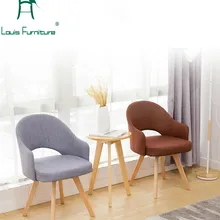 Луи Мода стул скандинавском твердой древесины один современный минималистский взрослых дома комфорт обратно кофе магазин стол