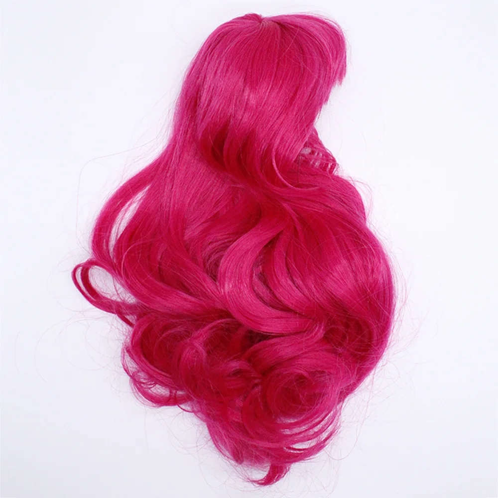 Длина 40 см волосы куклы парик для 1" BJD куклы аксессуары 60 см принцесса куклы DIY волосы ручной работы кудри прямые волосы - Цвет: Red Curls