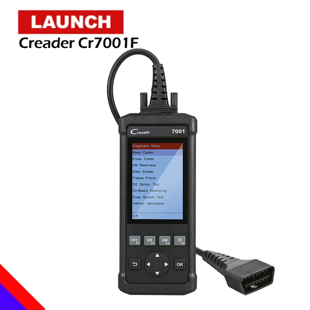 Best Price LAUNCH Creader 7001F Car Code Reader OBD2 EOBD CAN Auto Scanner Diagnostic Tool for Oil Reset EPB SAS BMS ABS Bleeding