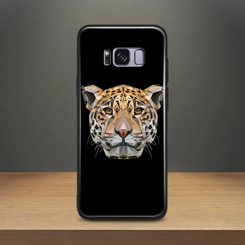 

Abstract Leopard panther Soft Silicone Phone Case Shell Cover For Samsung S7 Edge S8 S9 Plus Note 8 9