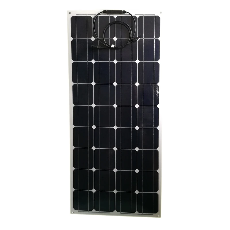 100W Flexible Solar Panel Cell Module 12V For Car Camping RV Marine Waterproof 