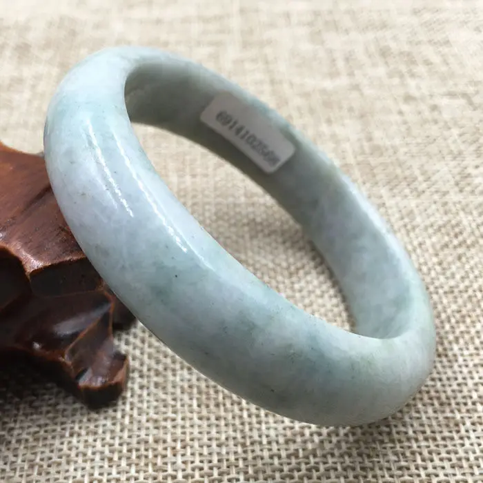 

57mm Certified Grade A 100% Natural Green Jadeite Jade Gems Bracelet Bangle 2568