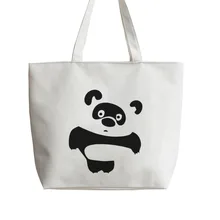 Мультяшная панда японского аниме Холщовая Сумка сумка для покупок с персонажем из мультфильма школьная Наплечная многоразовая сумка для покупок и продуктов AN155