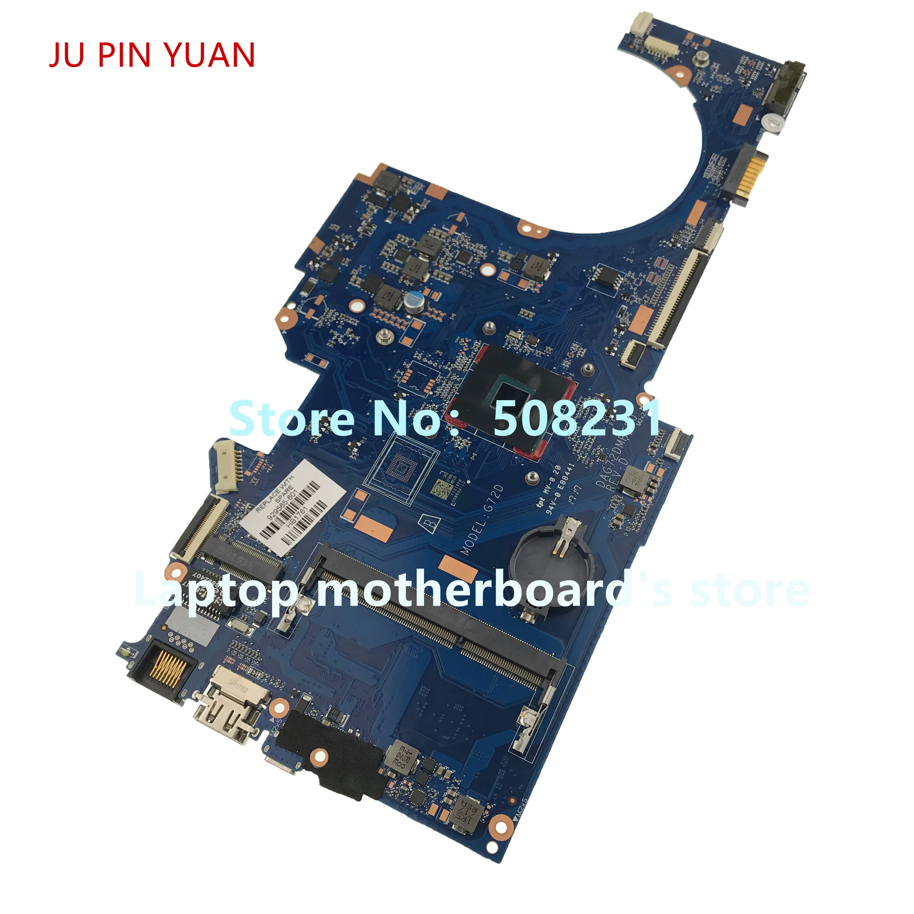 Ju pin yuan для ноутбука hp ProBook 430 G5 L01036-001 L01036-601 DA0X8BMB6F0 материнская плата для ноутбука I3-6006U полностью протестирована