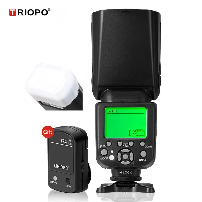 Triopo светодиодный светильник вспышка TR982III высокоскоростной синхронный i TTL 2 4G