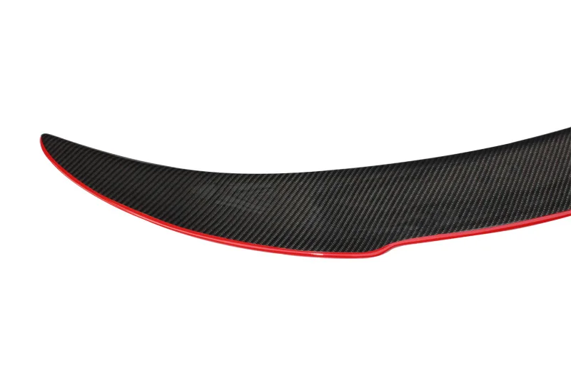 For Mercedes Benz CLA Class W117 FD Style 13-17 Carbon Fiber Red Line Rear Spoiler (5)