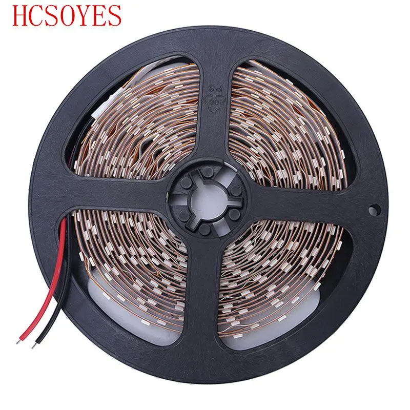 (5 м/рулон) DC12V 3528 SMD 60 светодиодов/м не Водонепроницаемый одноцветный RGB