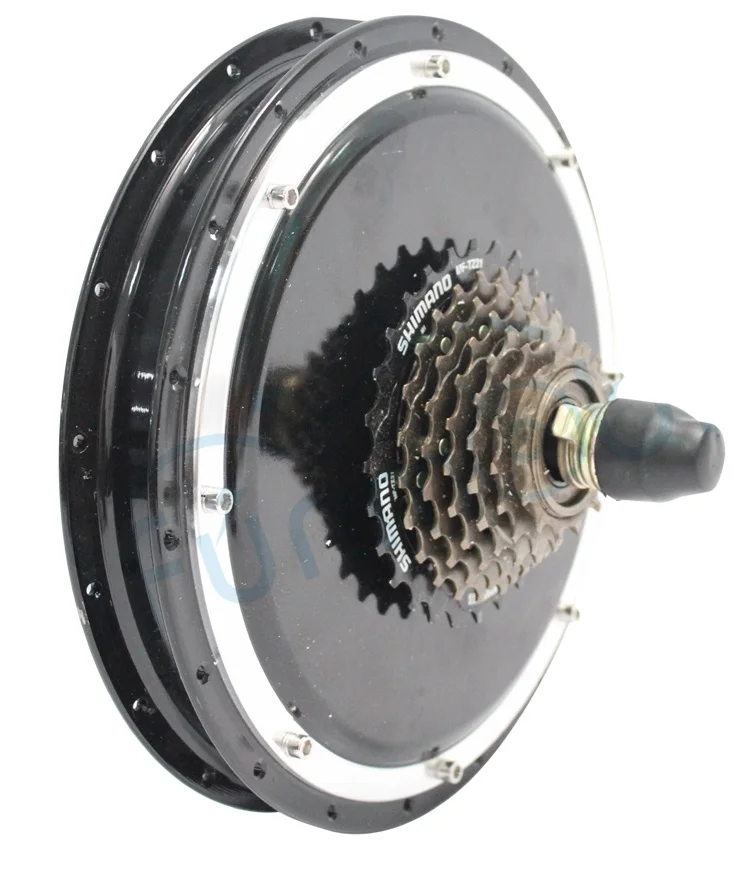 Sale High Quality Electric Bicycle Motor Drive Cycling 36V 48V 750W 350 RPM Brushless Gearless Rear Wheel Hub Motor For Ebike 7-Speed 2