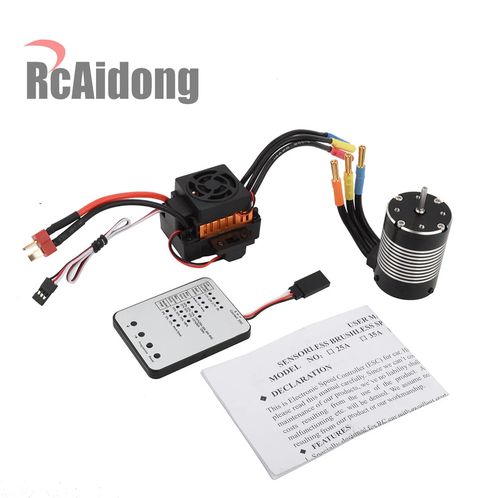 RC Upgrade Waterproof 3650 3300KV Brushless Motor with 45A Waterproof ESC for RC Car 1:10 Parts Drift Truck RC Car RC Upgrade Waterproof 3650 3300KV Brushless Motor with 45A Waterproof ESC for RC Car 1:10 Parts Drift Truck RC Car
