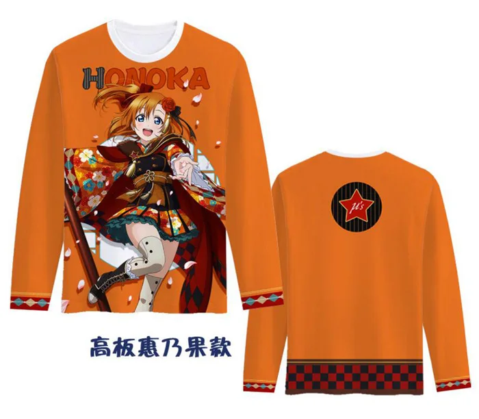 LoveLive! Taisho Awaken футболка с длинными рукавами и принтом Косплей Костюм Love Live u's School Idol Project Minami Kotori футболка
