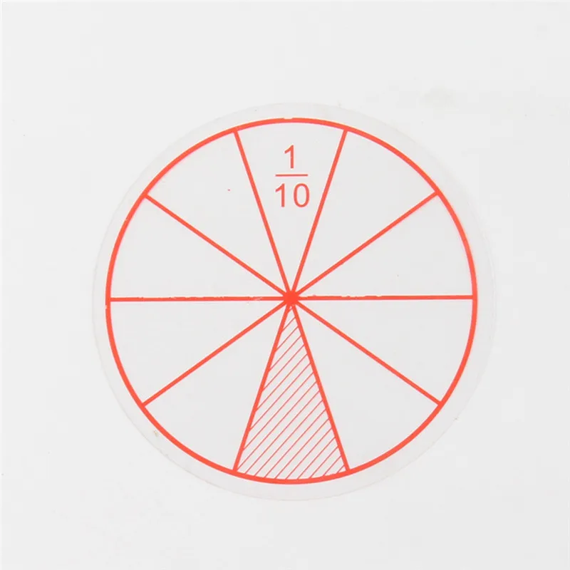 12pcs Kids Mathematics Montessori Toys Educational Toys For Children Plastic Math Numbered Fractions Circles Math Chips Kid Gift