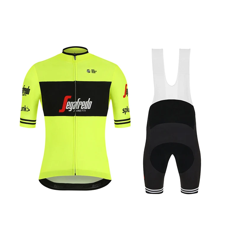 Pro team black mitchelton набор велосипедных Джерси, Майо MTB Racing ropa Ciclismo, короткий рукав, летняя велосипедная одежда, гелевая - Цвет: bib yellowtrekk