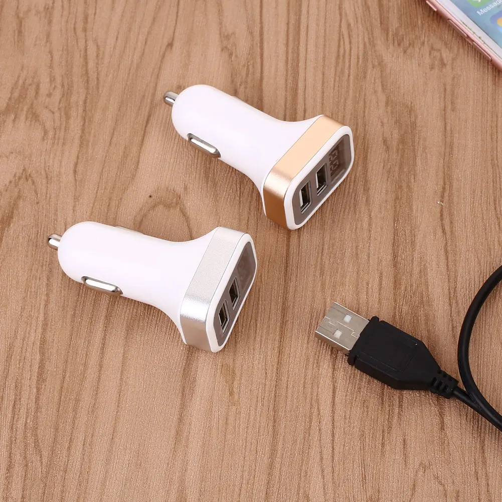 

Car Cigarette Lighter Plug Power DC12-24V Dual USB With Display Screen