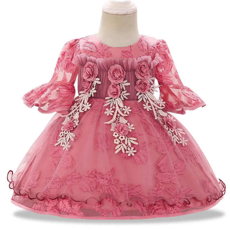 Кружевная летняя одежда для девочек; платье для новорожденных; детская праздничная одежда; костюм принцессы для девочек; платье-пачка для маленьких От 1 до 2 лет; платья для дня рождения - Цвет: As picture