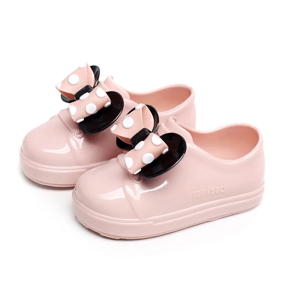 

Rubber Girls Boots Fashion Children Shoes Waterproof Infant Dot Bowknot Rubber Rain Boots Kids Children Rain Shoes #QJ
