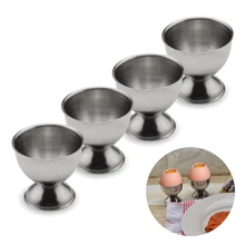 4 шт./компл. из нержавеющей стали мягкий держатель для вареных яиц чашки яичная подставка лоток для хранения настольная чашка контейнер для яиц кухонные аксессуары