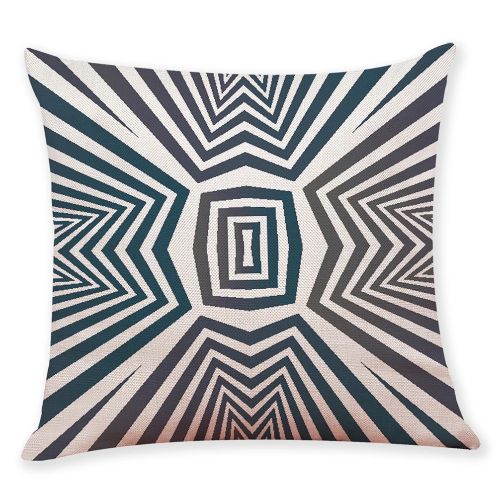 

Cushion Cover Gift Geometric lines One side printing linen 45x45 cm Sofa Car Home Decorative Throw Pillow Case Cojines