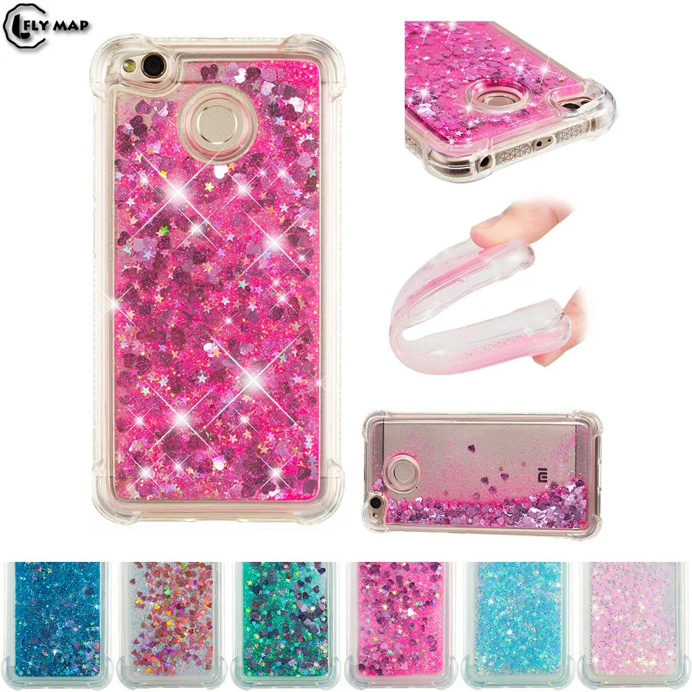 

Glitter Stars Cover for Xiaomi Redmi 4X 4 X Redmi4X Dynamic Liquid Quicksand Soft TPU Back Case for Xiaomi Redmi X4 Hongmi4X Box
