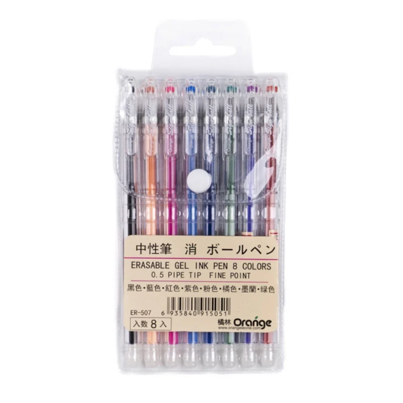 

8 Colors DIY Make Mistakes Disappear Erasable Gel Ink Pens 0.5mm Fine Point Party Decorations Gifts Kids School