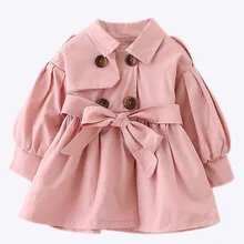 Одежда для новорожденных девочек осень пальто с бантом Одежда для младенцев для детская верхняя одежда для малышей Модная одежда для девочек зимние Костюмы куртки для малышей