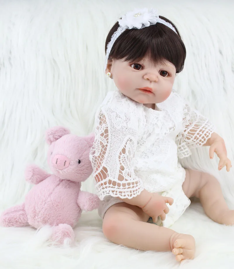 Boneca à Prova Presente de Aniversário para a Menina Corpo Inteiro Silicone Bebe Reborn Menina Boneca Criança Brinquedo Lifelike 22 Vinil Princesa Dwaterproof Água 55cm 13 Cheap Bonecas