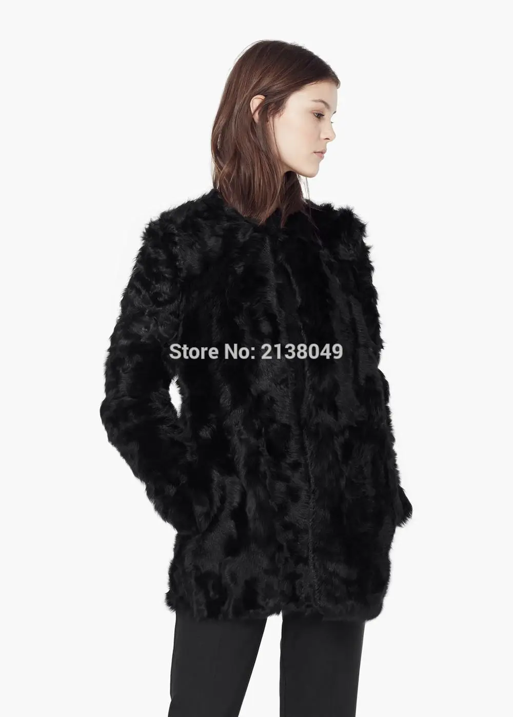 

SF0215 Women Fashion Medium Style Piece Sheep Fur Coats
