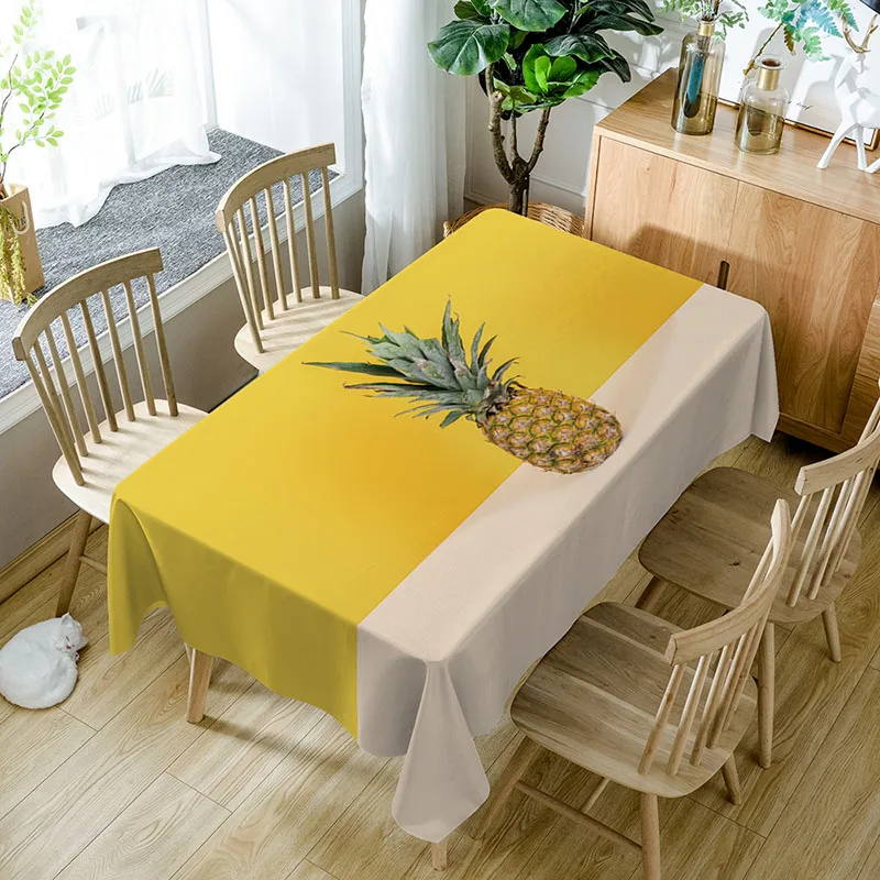

Watermelon Pineapple Fruit Creative Printed Polyester Fabric Rectangular Tablecloth Covers for Home Party Table Cloth ZB-36
