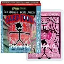 Бесплатная доставка 2 шт./лот DAN HARLAN'S Card-toon 1 волшебные трюки | Игрушки и хобби