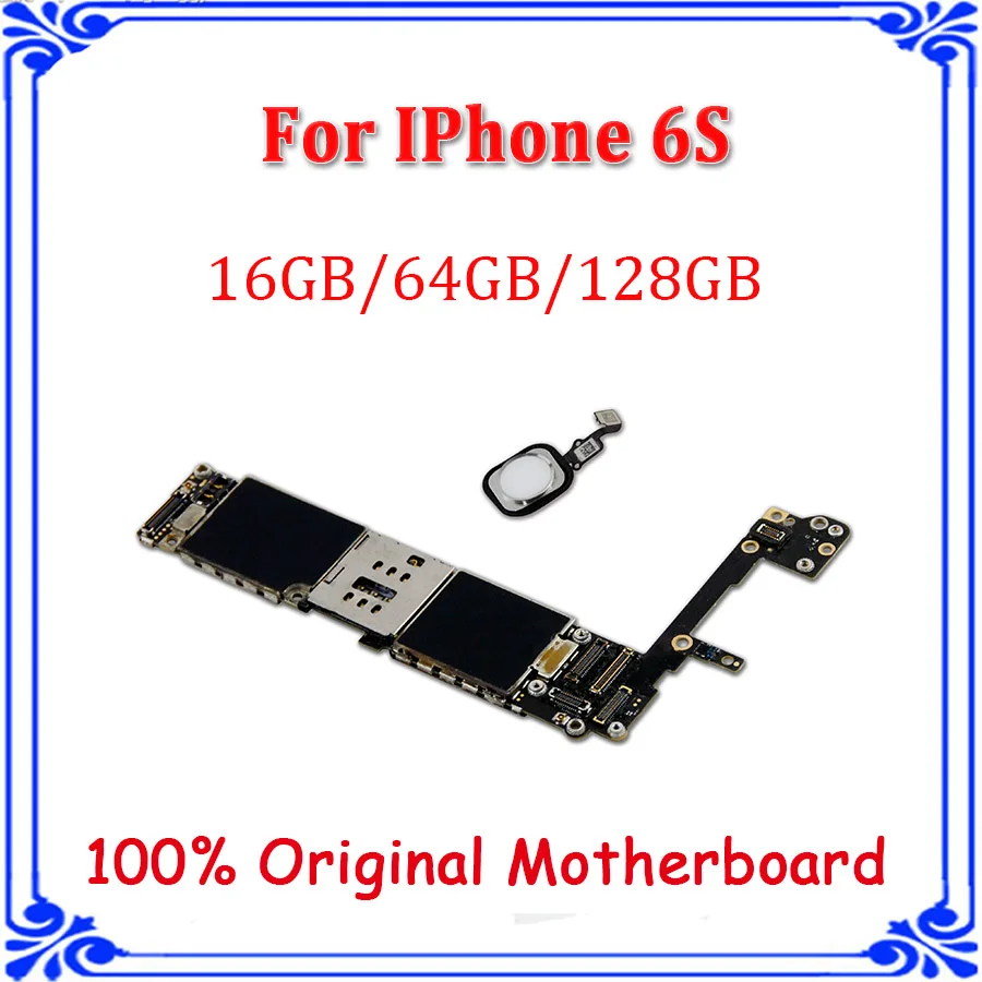 16G 64G 128G for iphone 6S 4.7inch fingerprint Touch ID black white main logic board Original Unlocked motherboard clean icloud | Мобильные