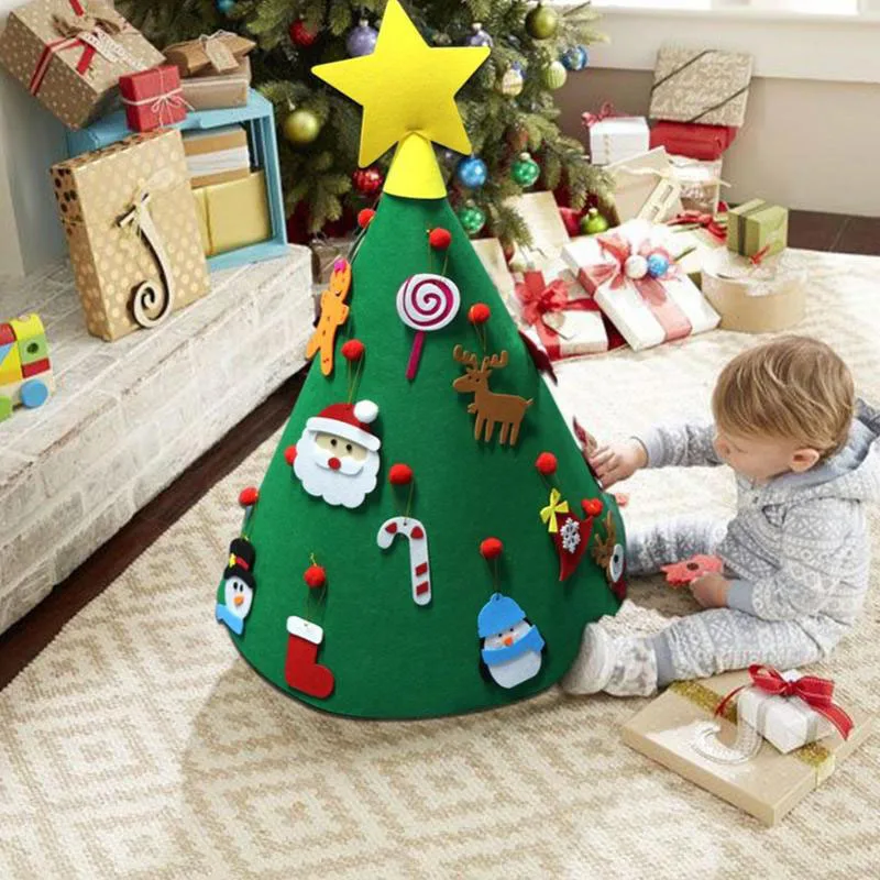

Christmas 3D DIY Three-dimensional Christmas Tree For Toddlers with Ornaments Christmas New Year's Decorations Gift Accessories