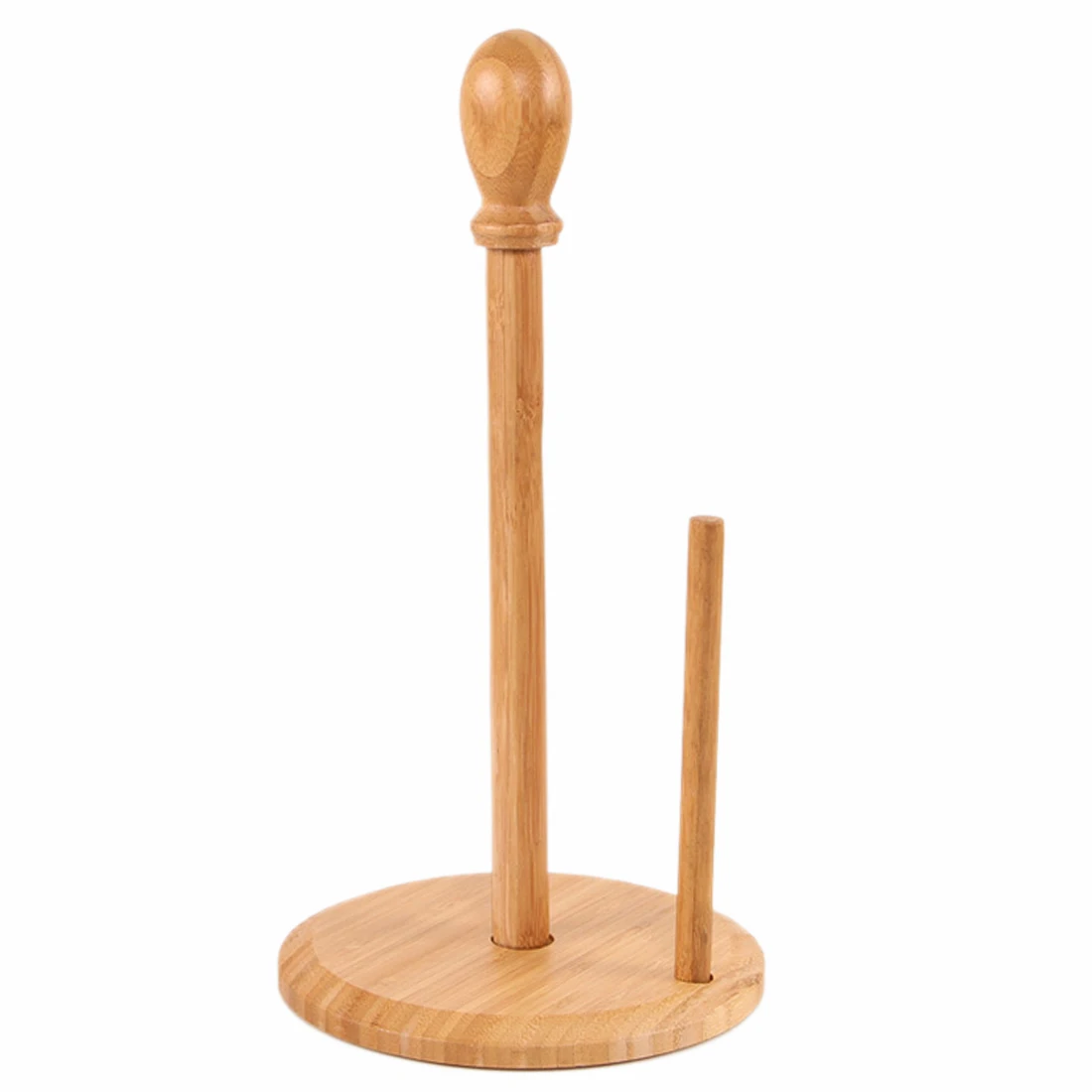 

ABKM Hot Bamboo Vertical Roll Paper Stand Kitchen Paper Towel Toilet Kitchen Paper Tissue Holder wood color