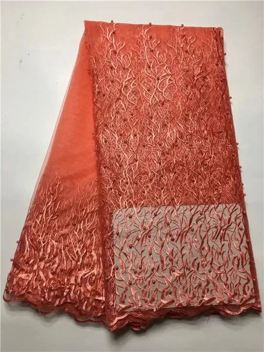 Фиолетовая нигерийская французская сетка Красные кружевные ткани гипюр Тюль вышитая кружевная ткань в африканском стиле с камни из бисера для вечерние