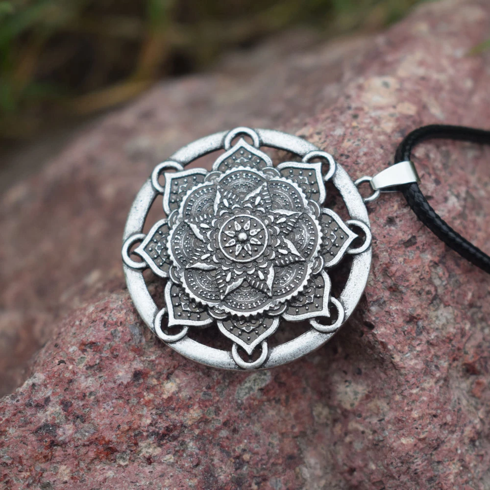 masser begå forælder SanLan Mandala Necklace Mandala Jewelry Yoga Necklace gifts Zen Jewelry|Pendant  Necklaces| - AliExpress