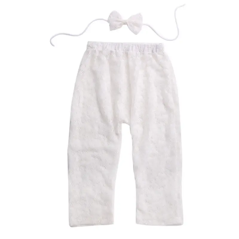 Kids Baby Girls Lace Clothes Bottoms Leggings Pants + Headband Toddler Trousersin Pants from