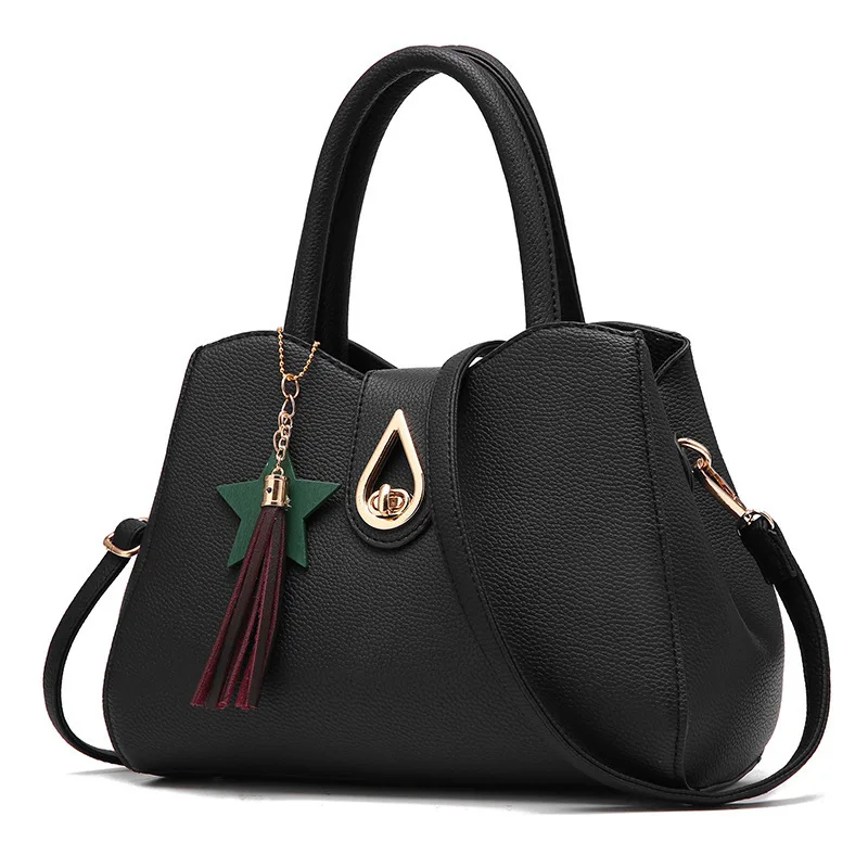 Tassel Women Bag Pu Leather Tote Brand Bag Ladies Handbag Lady Evening
