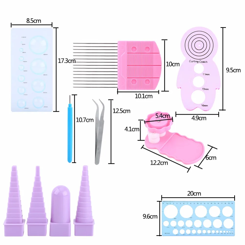 11 в 1 Бумажный шаблон ручной работы DIY Набор инструментов для квиллинга шаблон формы доска Пинцет штифты щелевой набор инструментов карты бумаги Crafs