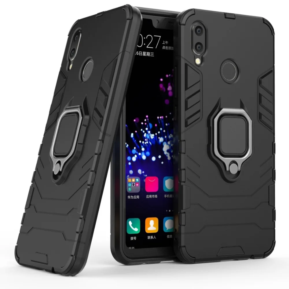 BYHeYang Bracket 360 Ring Case For huawei Nova 3i Cases TPU Metal Soft Silicone Magnetic Car Holder Cover P Smart Plus 6.3&quot | Мобильные