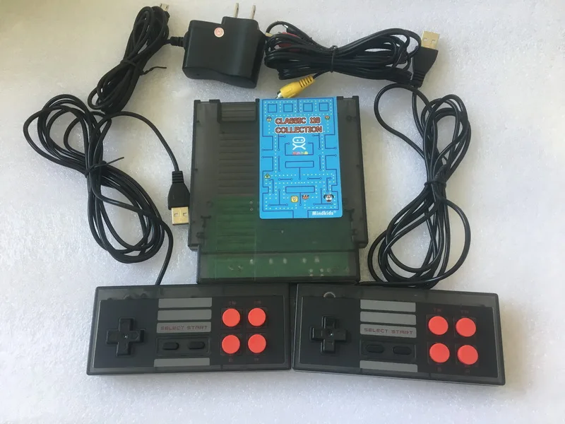 Retro Video Game Console NTSC And PAL-B TV Handheld Built-in 118 Classic Different Games Dual Gamepad 14 games can battery save