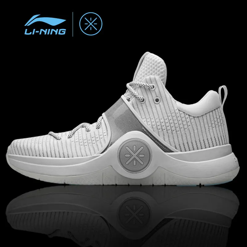 Li Ning Для мужчин WOW 6 белое горячее баскетбольная спортивная обувь кроссовки с
