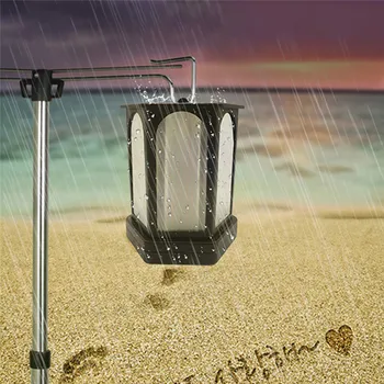 

96LED Solar energy Outdoor patio Hexagonal Flame hanging lamp Column headlight waterproof durable Portable