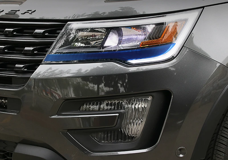 JHO наклейки на переднюю фару и брови для Ford Explorer Limited Sport XLT Base 2016 2019 2018 2017