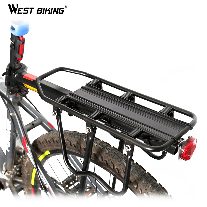 WEST BIKING Bike Rack Aluminum Alloy 50KG Luggage Rear Carrier Trunk for Bicycles MTB Bicycle Rear Shelf Cycling Bicycle Racks