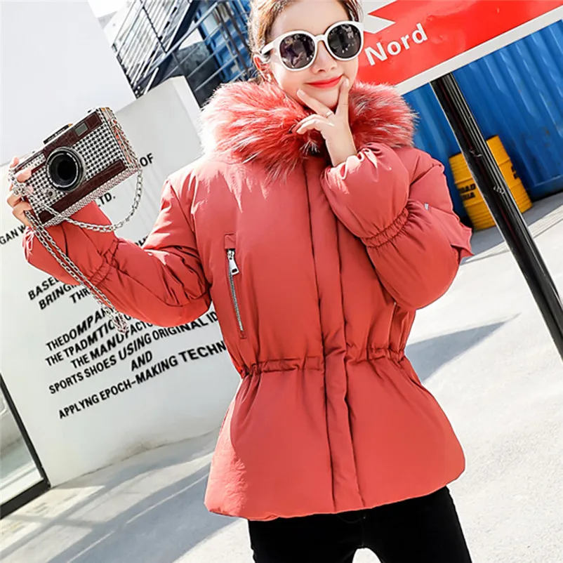 Fashion coats and jackets women winter ladies coats Winter Coat Faux Fur Hooded Thick Warm Slim Jacket Short Overcoat O15#N (9)