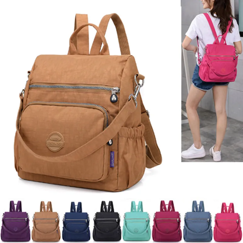 

Preppy style waterproof nylon backpack for women, 10 color backpack for women, Women's casual travel backpack, Women's backpack
