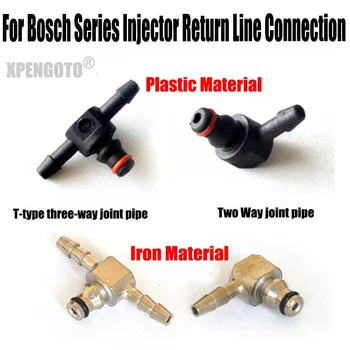 

Common Rail Injector Oil Return Elbow Two Way Common Rail Return Pipe Plug Tee Joint T Return Joint Fittings for Bosch Injector