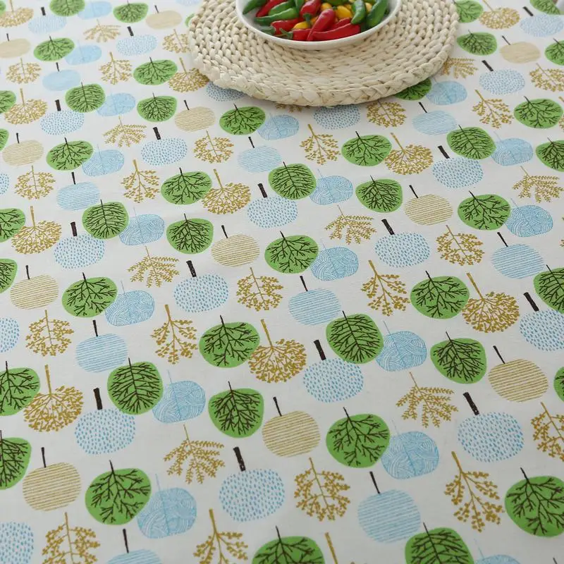 Kiwiberry Round Pattern Tablecloth Cotton Linen Can Wash Prints European Style Dinner Table Cloth Decoration